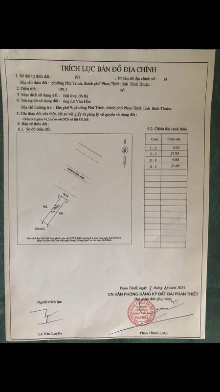 Bán nhà C4 thổ cư mặt tiền Lê Duẩn, Phú Trinh, Phan Thiết 139m2 giá 6,3 tỷ