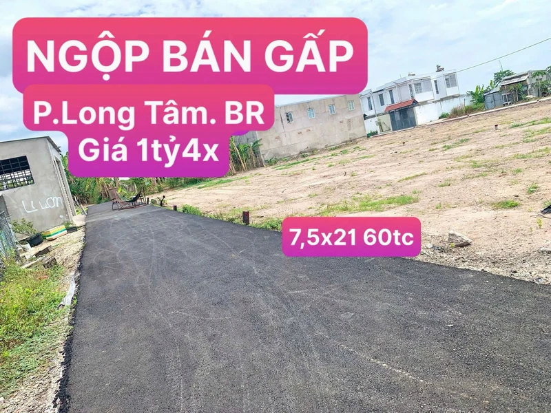 Bán đất mặt tiền Phường Long Tâm Bà Rịa 157.5m² 1,4 tỷ