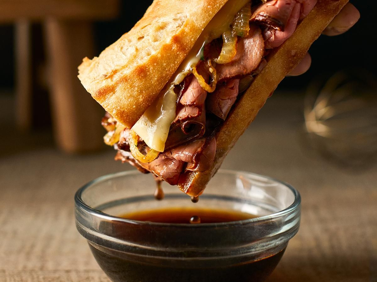 London Broil French Dip Sandwich With Au Jus