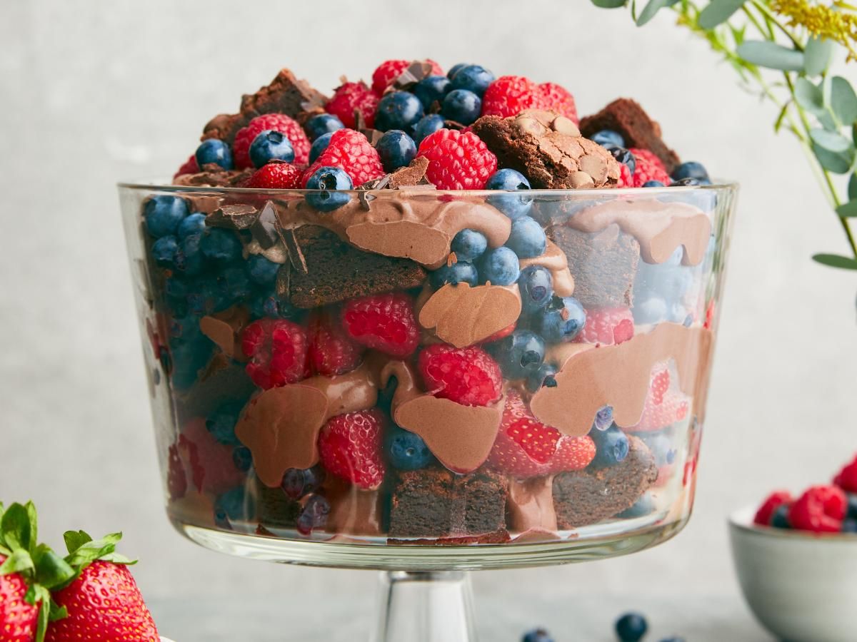 Dark Chocolate Dessert Hummus Trifle