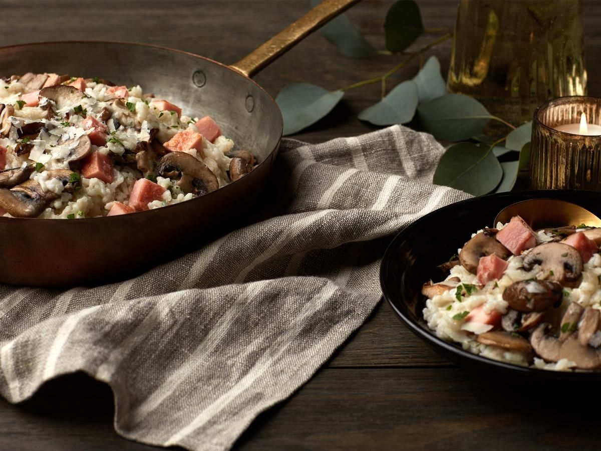 Risotto with Sweet Slice® Uncured Ham & Mushrooms