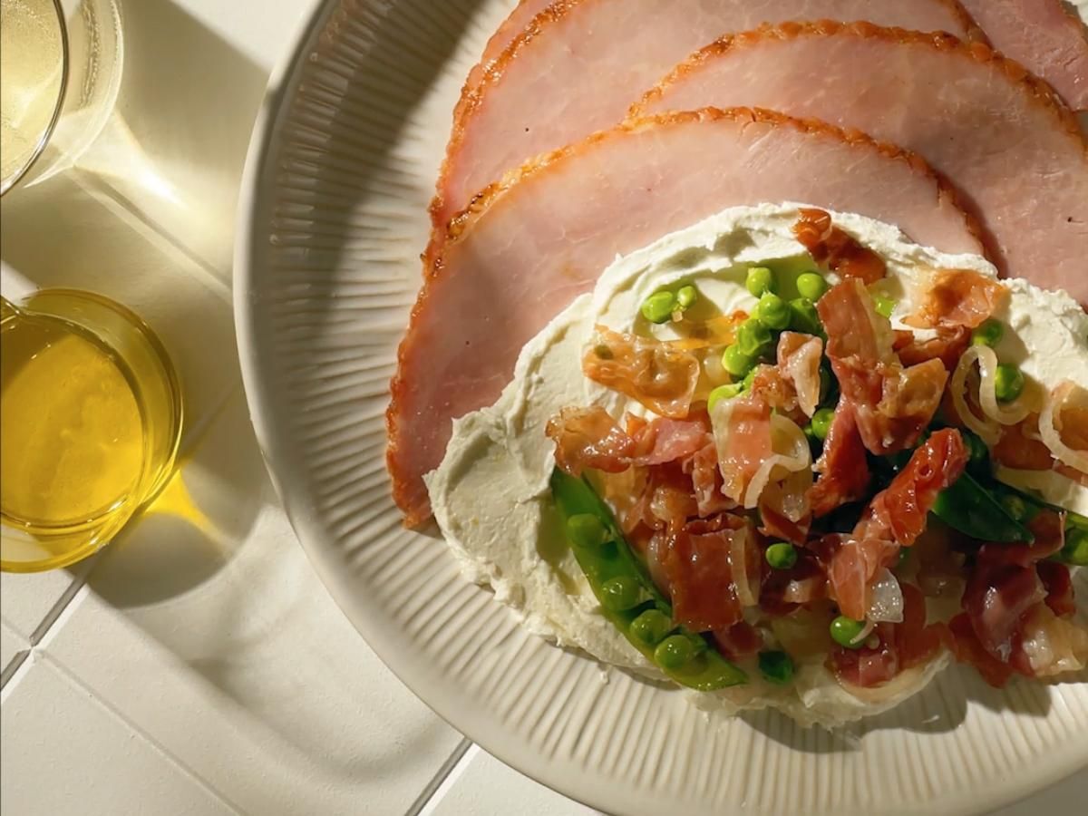 Whipped Goat Cheese with Peas & Crispy Prosciutto | Boar's Head