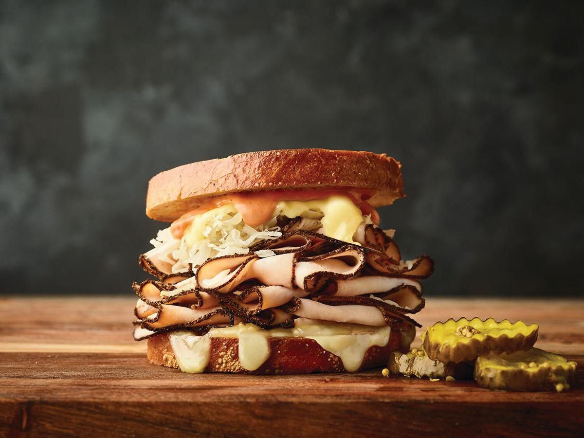 Pastrami Seasoned Turkey Reuben Sandwich