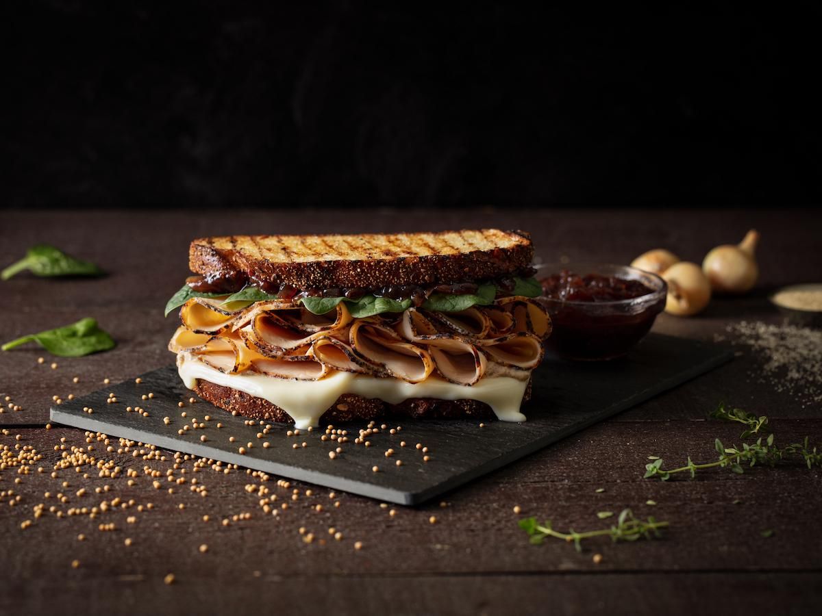 FireSmith® Flame Grilled Chicken, Goat Cheese & Onion Jam Panini