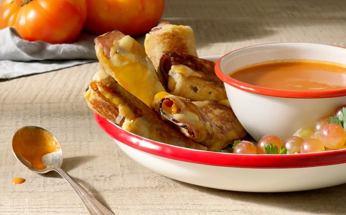 Grilled Ham & Cheese Roll Ups