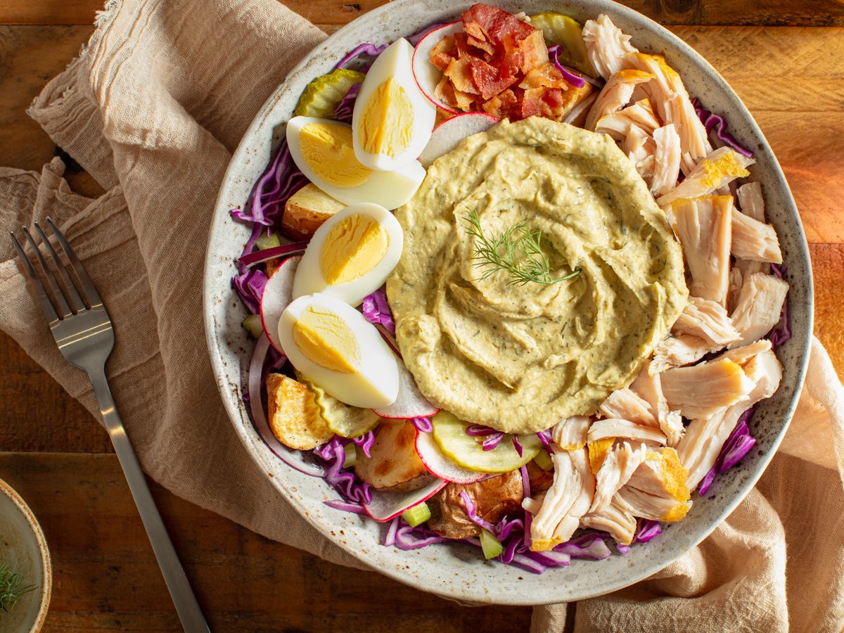 The Fryer's™ Turkey Breast and Dill Pickle Hummus Bowl