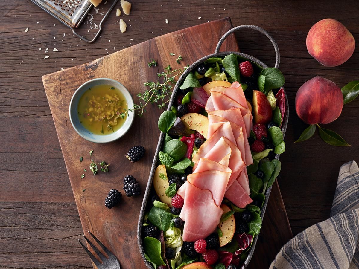 Bold BourbonRidge® Uncured Smoked Ham Summer Salad