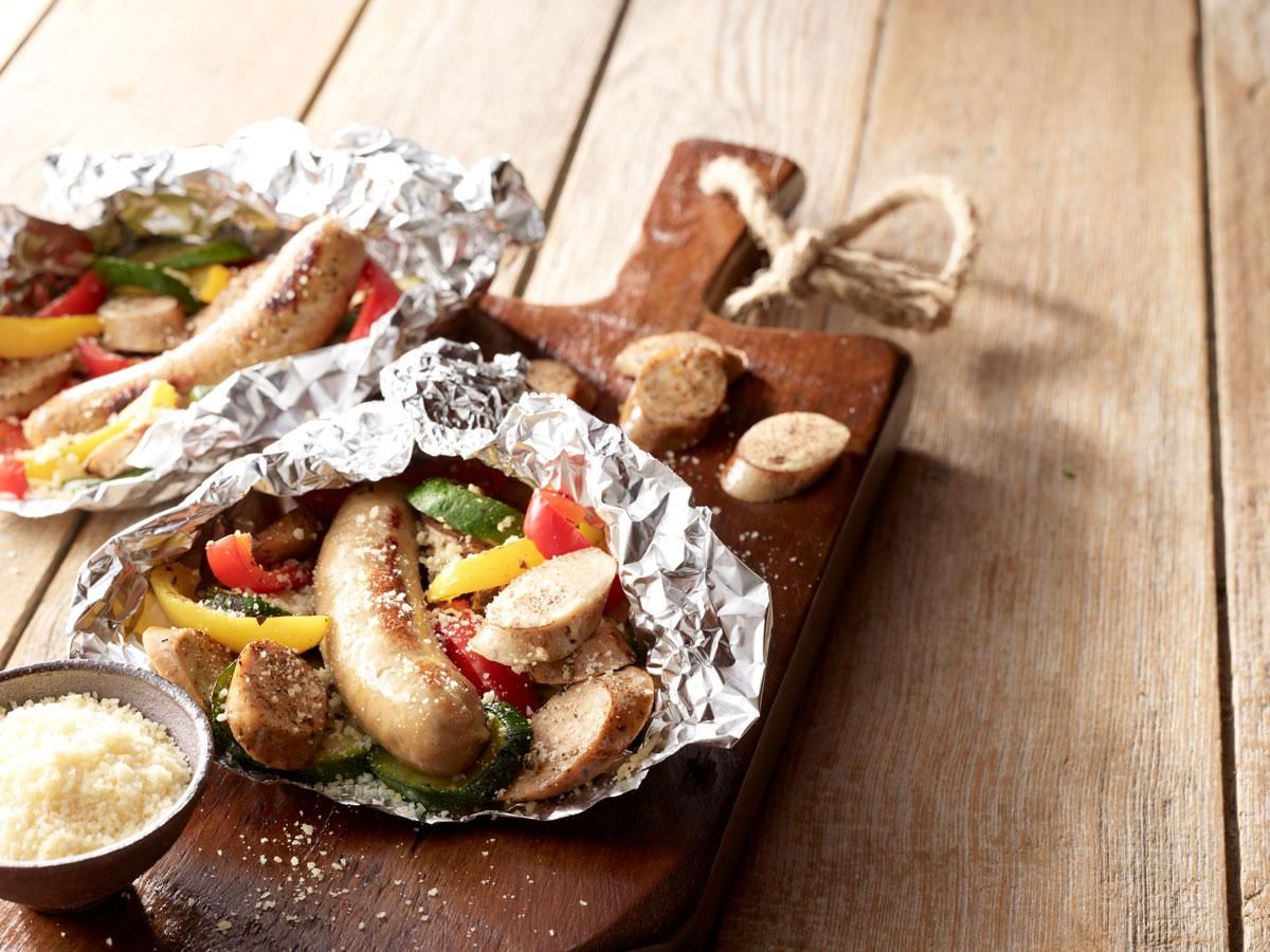 Chicken Sausage Foil Packs