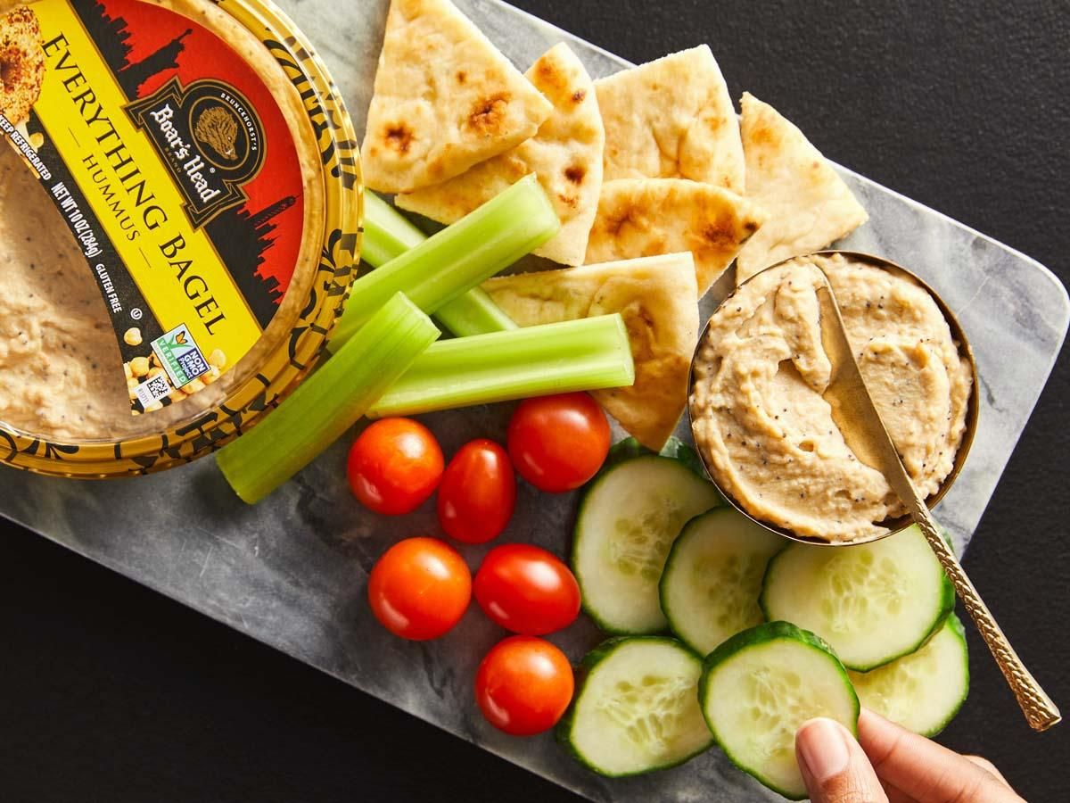 Personal Everything Bagel Hummus Board
