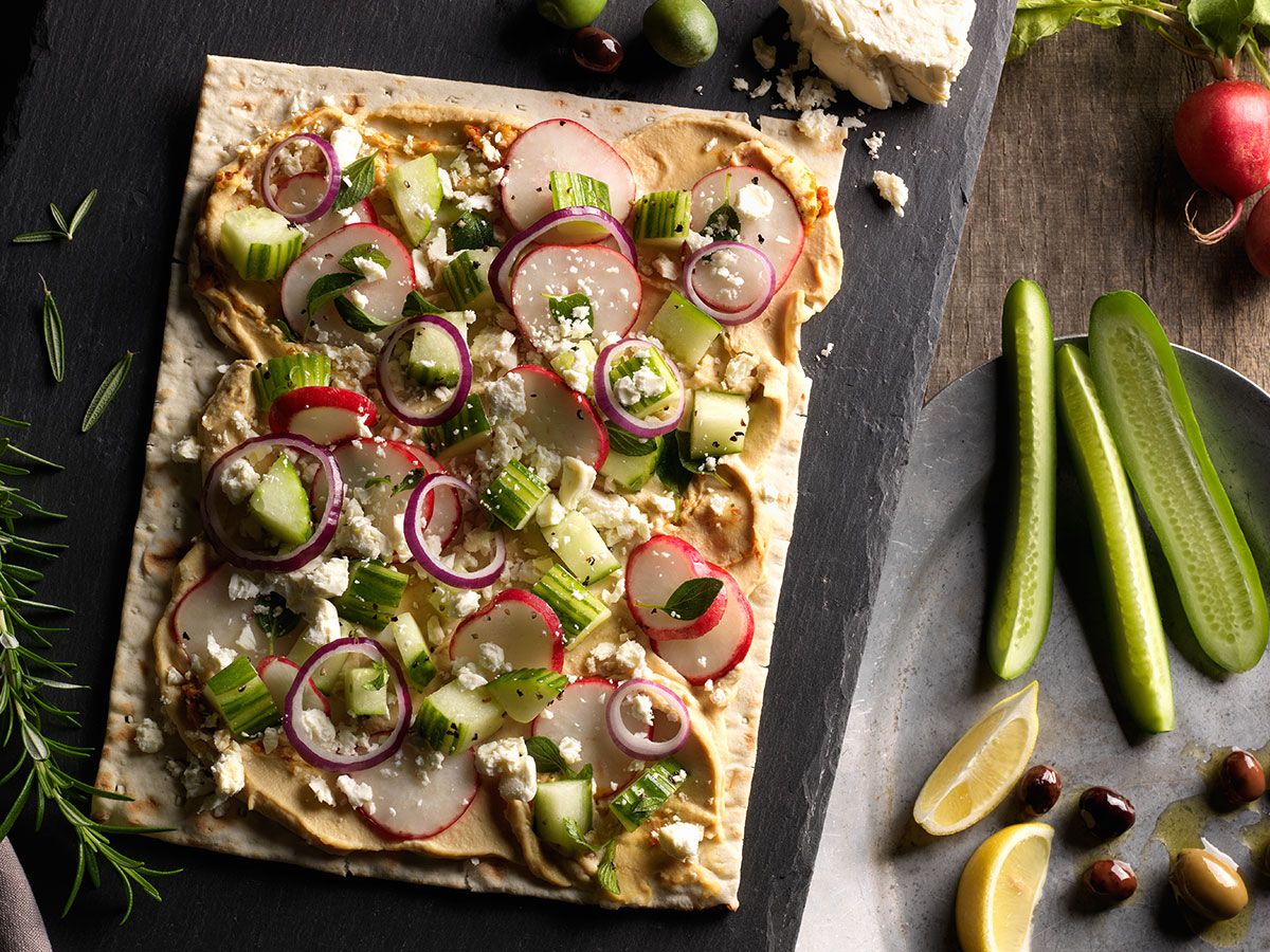 Greek Flatbread with Roasted Pine Nut Hummus | Boar's Head