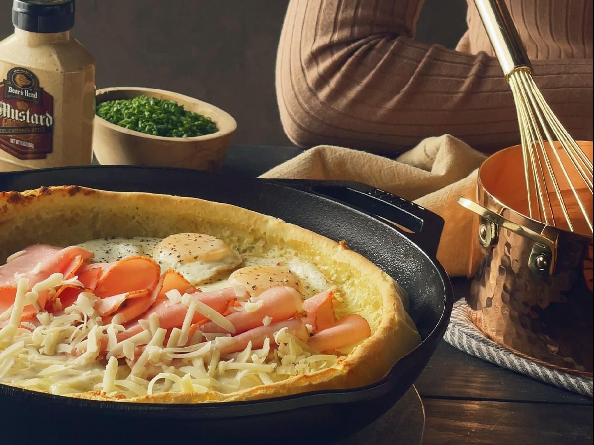 Brown Sugar & Spice Delight™ Ham and Cheese Dutch Baby