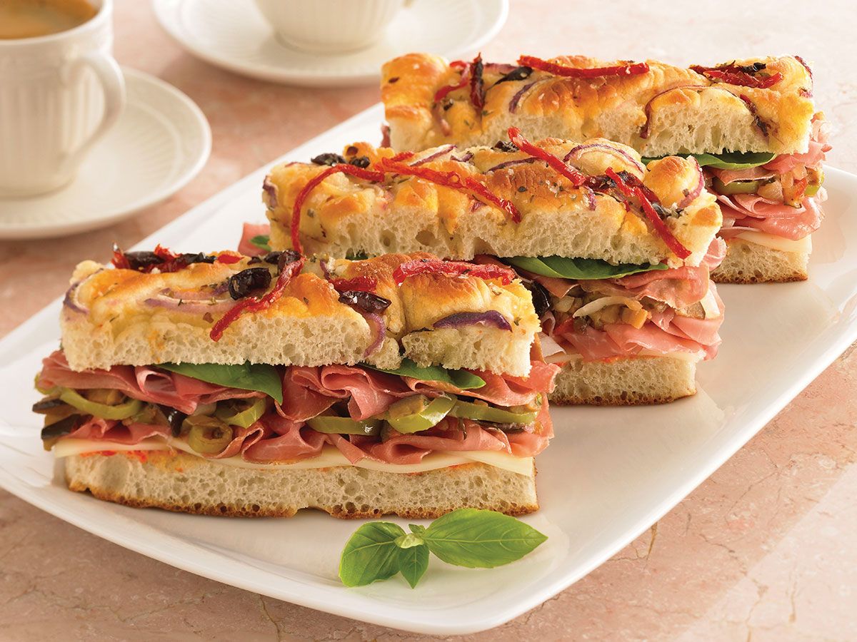 Prosciutto Riserva on Roasted Shallot Olive Focaccia