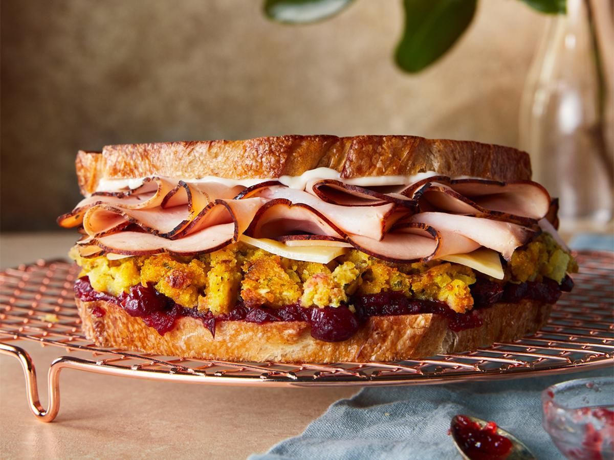 Maple Glazed Honey Coat® Turkey Stuffing Sandwich