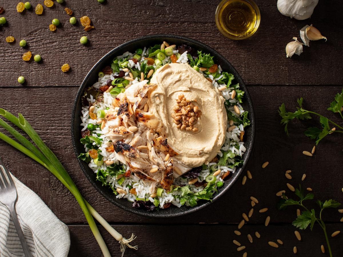 FireSmith® Flame Grilled Chicken & Roasted Pine Nut Hummus Bowl
