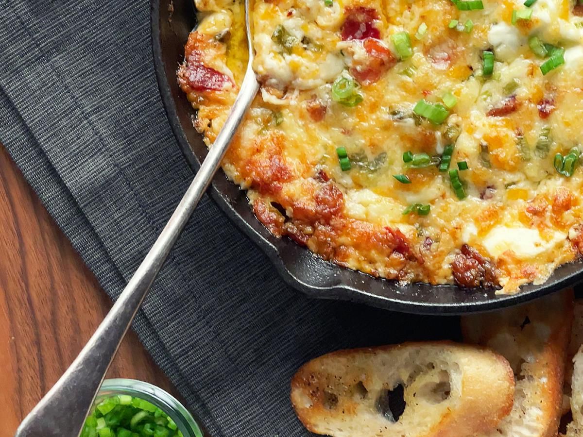 Three-Cheese Bacon Dip