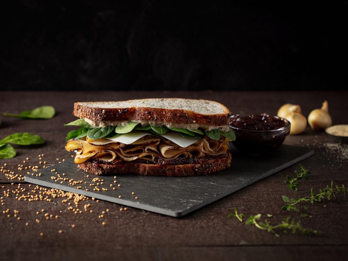 FireSmith® Flame Grilled Chicken, Goat Cheese & Onion Jam Sandwich