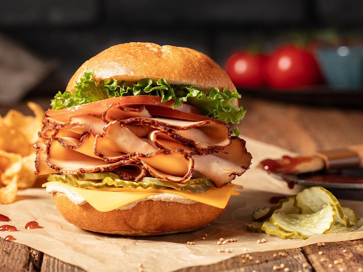 Boar's Head® Sweet B's® Honey Barbeque Glazed Chicken & Pickled Sandwich with Vermont Cheddar