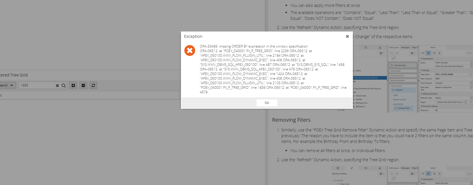 Tree grid filter oracle forums