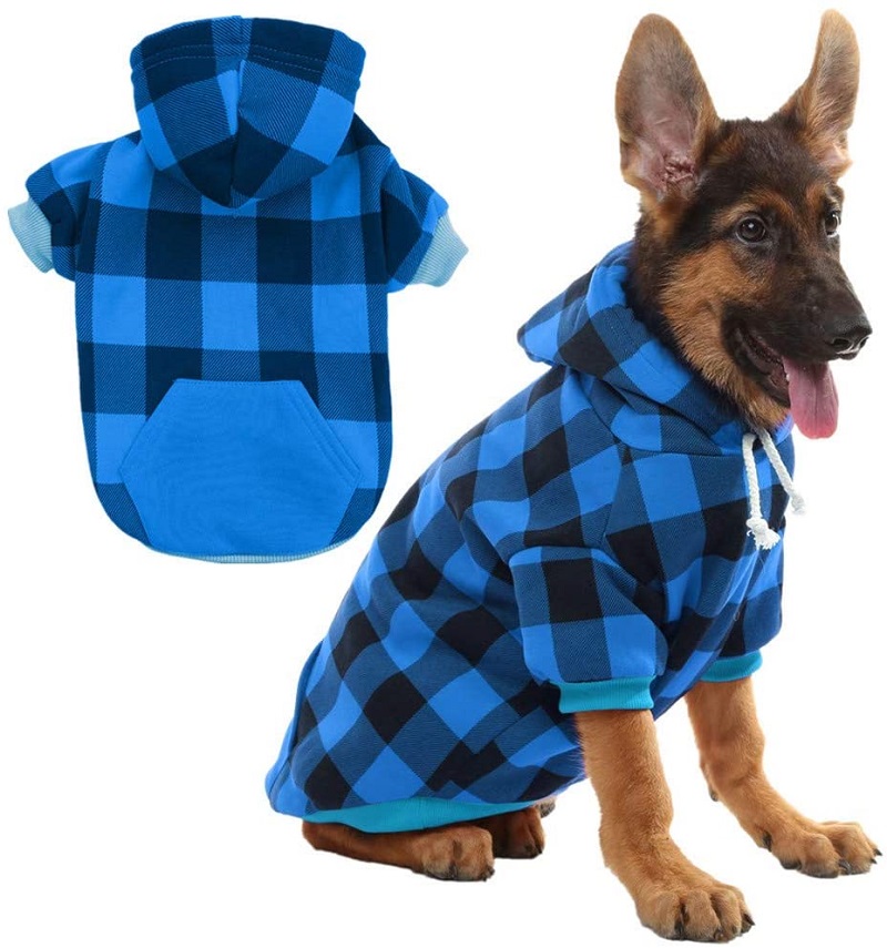 Hoodie de Cuadros para Mascotas "CozyPlaid"