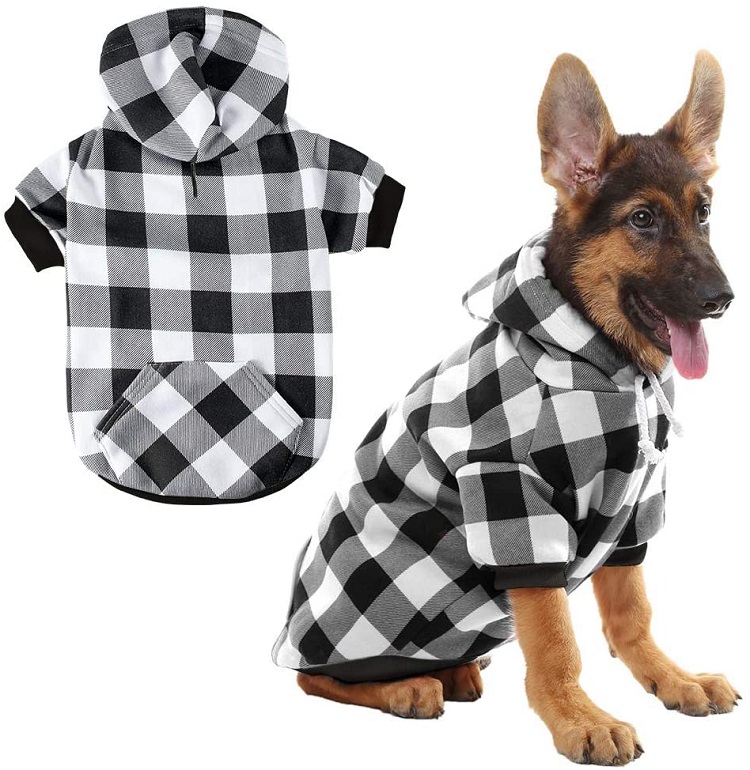 Hoodie de Cuadros para Mascotas "CozyPlaid"
